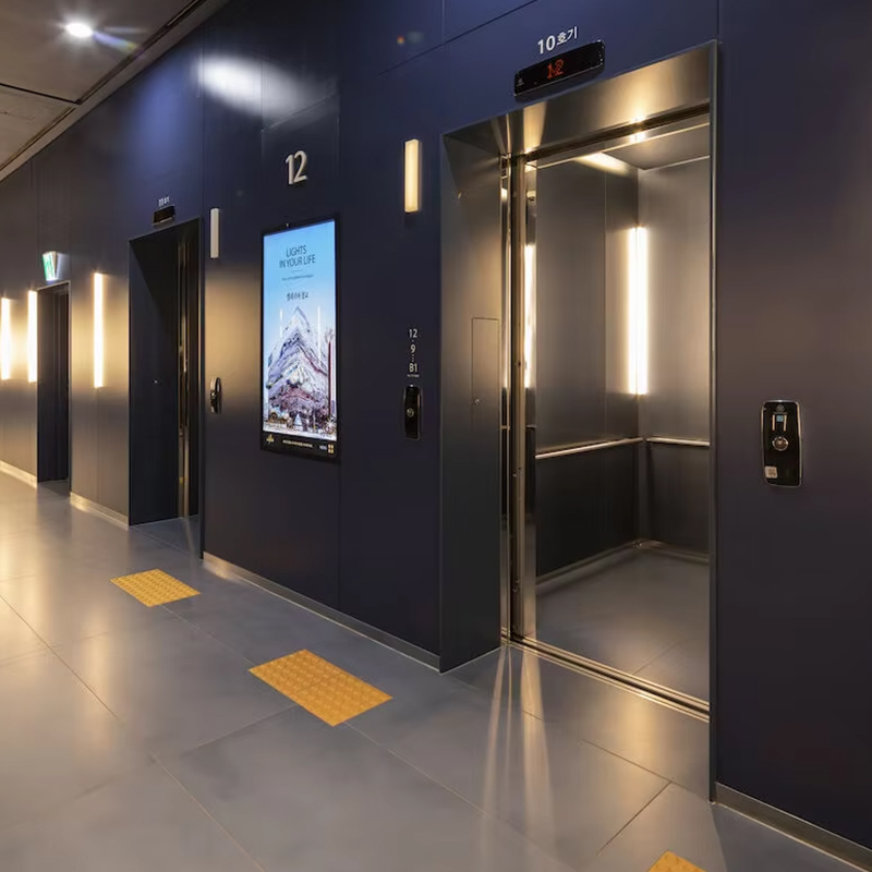 VTEP119 Ascensores passasjerheiser Gearless AC for bygninger med flere etasjer ISO9001-sertifisert rustfritt stål Enkel installasjon