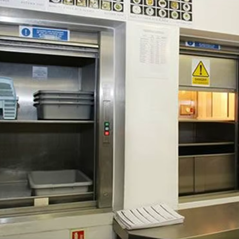 VTEF116 Ascensores Elevadores Restaurant Matlevering Stumtjener med sikkerhetsdørlås