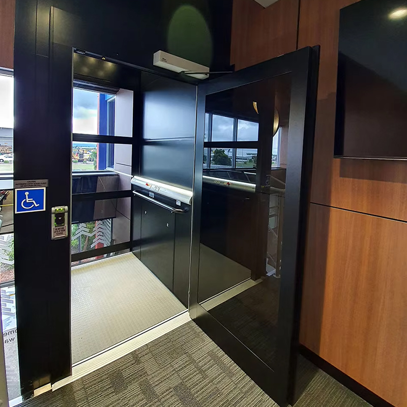 VTEP123 Luksustilpasset Gearless AC Drive Residential passasjerheis med panoramadesign