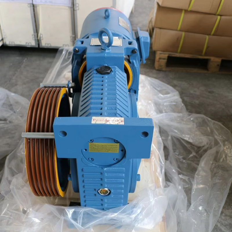 VTSP243 Geared Elevator Traction Machine Rustfritt stålløft 630KG_800KG_1000KG_YJ200A_8-13 Personer